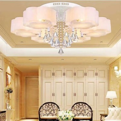 跨境LED水晶灯 家居客厅卧室书房简约现代吸顶灯工厂直销一件代发