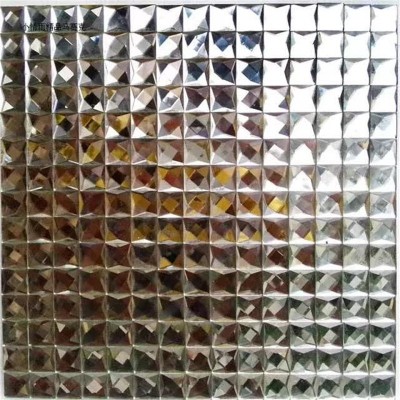钻石马赛克瓷砖玻璃13面镜面商场墙贴银镜闪钻玻璃墙贴装饰图5
