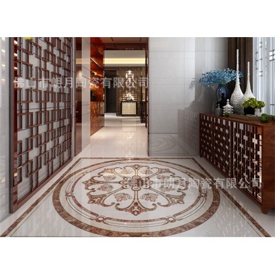 1200 1600抛晶镀金客厅地心玄关过道走廊入户拼图地砖 餐厅拼花砖图3