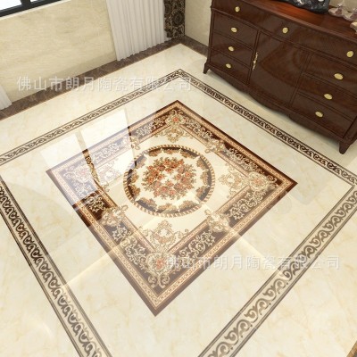 1200 1600抛晶镀金客厅地心玄关过道走廊入户拼图地砖 餐厅拼花砖图2