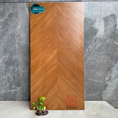 原木风鱼骨纹木纹砖600x1200人字拼仿木地板瓷砖客厅卧室防滑地砖图4