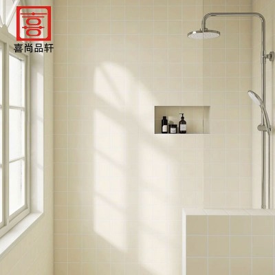 佛山法式奶油色马赛克瓷砖厨房卫生间浴室墙砖地砖橄榄绿小方砖图3