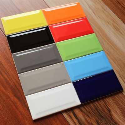 面包砖100X200北欧地铁砖餐厅厨卫墙砖75X150斜边瓷砖黑白工字砖图2