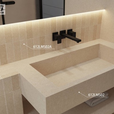 广东佛山莱姆石质感砖600*1200白胚庭院户外花园卫生间防滑瓷砖图4