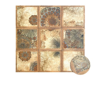 复古南洋中古风300x300全瓷小花砖厨卫墙砖阳台哑光防滑地砖图4