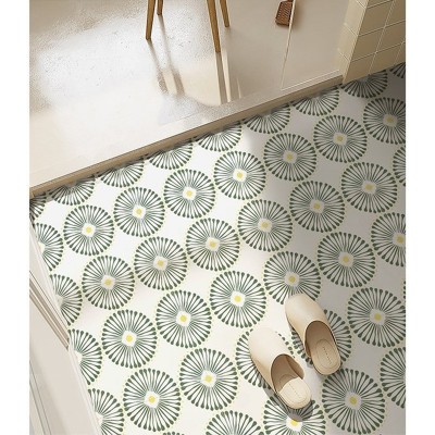 400x400法式复古小花砖绿色厨房卫生间墙砖阳台地砖娘惹网红图2