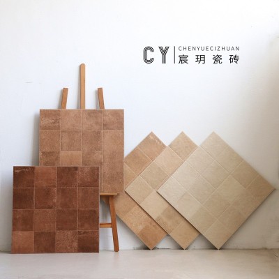 莱姆石马蹄砖600x600仿古砖庭院花园地板砖防滑客厅复古瓷砖