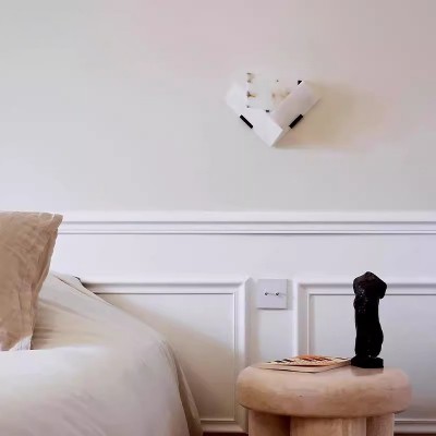 西班牙天然云石壁灯中山灯具简约现代走廊卧室床头客厅灯北欧图5