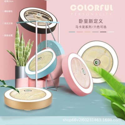 简约超薄卧室风扇灯客厅吸顶灯遥控隐形儿童房风扇灯静音灯具跨境图2