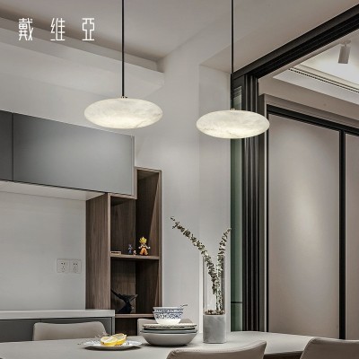 现代简约天然云石灯北欧极简轻奢后现代餐厅吧台卧室床头小吊灯图5