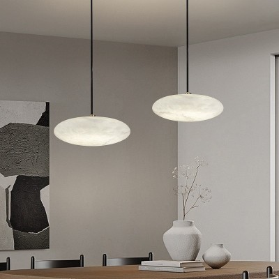 现代简约天然云石灯北欧极简轻奢后现代餐厅吧台卧室床头小吊灯