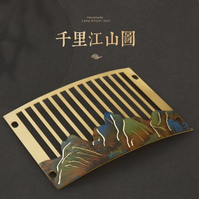 新中式全铜吸顶灯卧室书房创意阳台灯玄关过道灯禅意中国风灯具图5