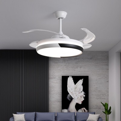 隐形风扇灯家用一体客厅餐厅卧室吊扇灯北欧灯具灯饰中山工厂批发图3
