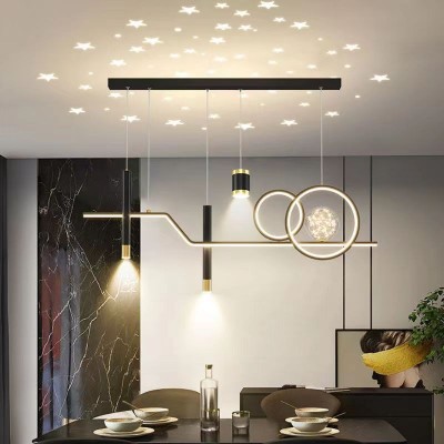 吊灯LED餐吊灯轻奢创意大气吊灯 散光金色黑色餐厅灯厂家直销吊灯图4