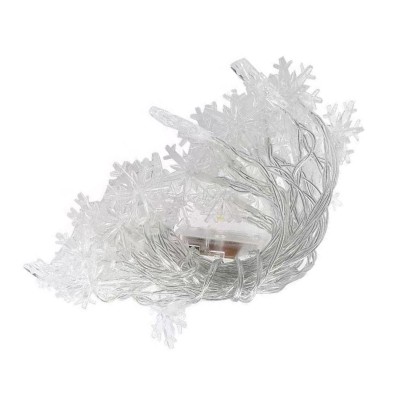 雪花灯串圣诞节装饰彩灯闪灯串灯灯串led网红星星灯串圣诞树彩灯图5