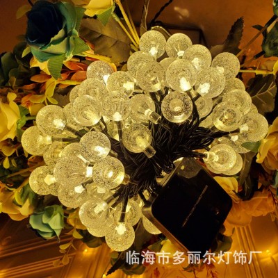 工厂批发太阳能灯串 星星灯串灯庭院装饰灯户外彩灯气泡球灯图2