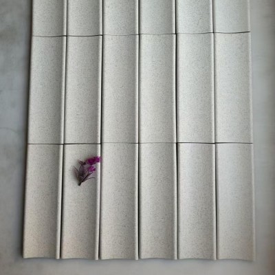 窑变绿色凹面砖 灰色哑光凹面砖 圆弧面手工砖 卫生间瓷砖图5