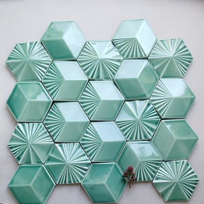 手工注浆六角砖 个性瓷砖 异形六角砖 酒店餐饮店商业空间瓷砖图2