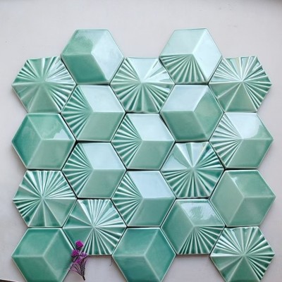 手工注浆六角砖 个性瓷砖 异形六角砖 酒店餐饮店商业空间瓷砖图5