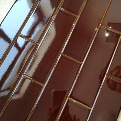 中国红长条砖 红色亮面墙砖 淄博个性小砖 千纳手工砖图3