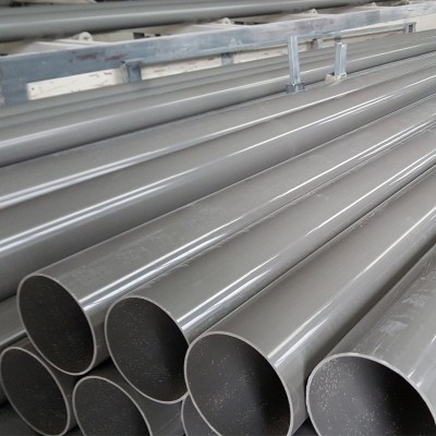 PVC农田灌溉管 灰色园林灌溉管 地埋绿化园林水管 打孔灰色滴管管图3