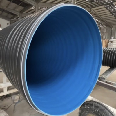 PE双壁波纹管厂家现货大口径排水管农村改造用排水管PE双壁波纹管