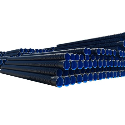 hdpe双壁波纹管污水管道市政聚乙烯排污波纹管钢带增强螺 旋管克拉