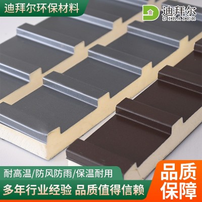 长城屋顶板雨棚别墅双层隔热铝瓦波浪板双层凹凸隔音铝合金长城板