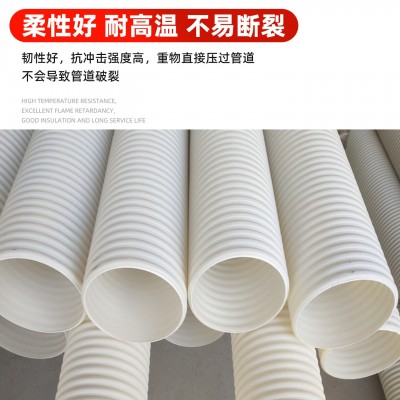 hdpe双壁波纹管承插连接市政排水管排污管下水道双壁波纹穿线管图2