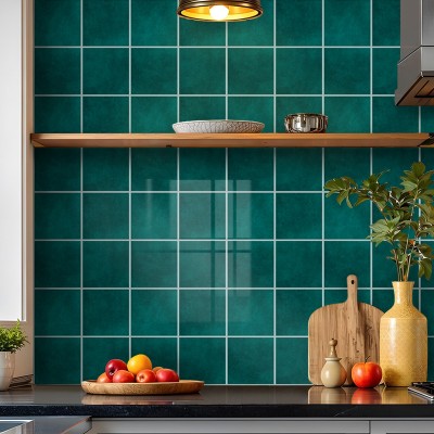 跨境SHEIN热销自粘墙贴防水防油厨房贴纸仿真瓷砖贴加厚源头工厂图3