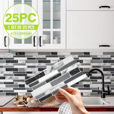 厨房防油贴3D水晶拼接水晶墙纸客厅卧室翻新贴自粘瓷砖贴贴纸跨境图2