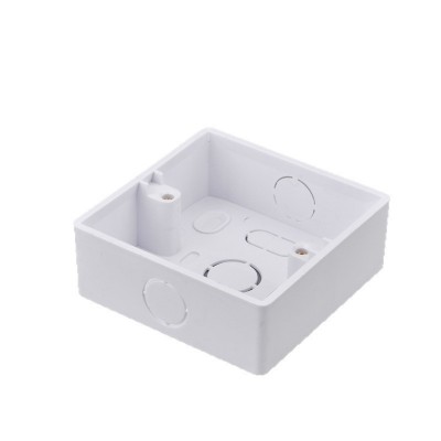 厂家供应86型开关插座明装底盒现货批发PVC接线盒白色预埋明盒