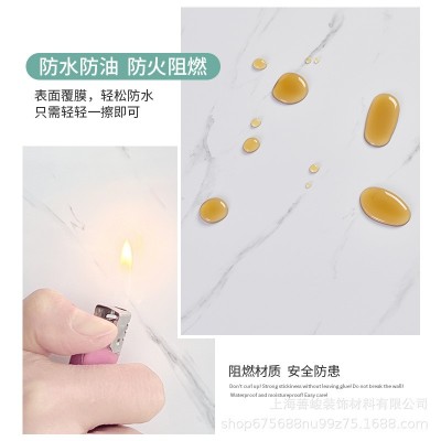 跨境出口批发30*30cm 仿瓷砖大理石纹自粘墙壁纸护墙板铝塑板贴纸图3