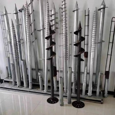 螺丝螺旋地桩灌注桩光伏预埋件建筑预埋管镀锌光伏地桩现货图4
