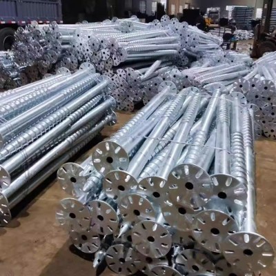 螺丝螺旋地桩灌注桩光伏预埋件建筑预埋管镀锌光伏地桩现货图2