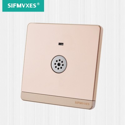 大板无框香槟金大功率开关银点磷铜墙壁开关插座家装声光控开关图4