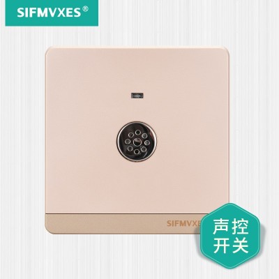 大板无框香槟金大功率开关银点磷铜墙壁开关插座家装声光控开关图5