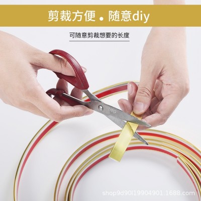 PVC自粘装饰美缝条随意裁剪防水防油金属质感客厅天花板工厂直销图3