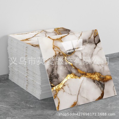 外贸跨境热销大理石仿瓷贴砖自粘壁纸宿舍背景墙纸防水30*30加工图5