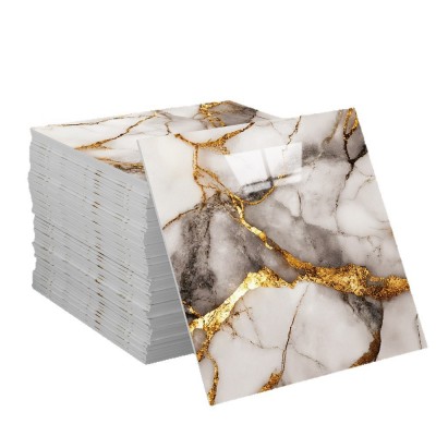 外贸跨境热销大理石仿瓷贴砖自粘壁纸宿舍背景墙纸防水30*30加工图4