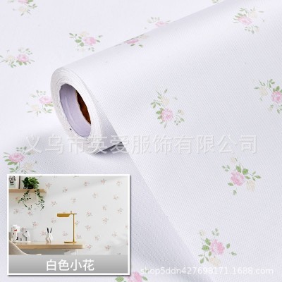 田园小碎花自粘壁纸卧室温馨粉色女孩家用翻新贴学生宿舍防水墙纸图4