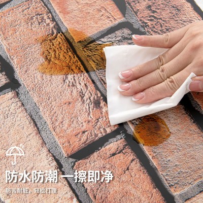 铝塑板墙贴自粘仿瓷砖仿真大理石卫生厨房墙面装饰防水防潮贴纸图2