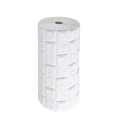 整卷墙纸自粘出租房墙贴壁纸3d立体卧室防撞软包防水贴纸客厅装饰图4