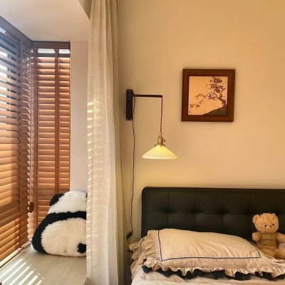 实木百叶帘批发新中式电动木百叶窗窗帘遮光升降书房茶室遮阳卷帘图3