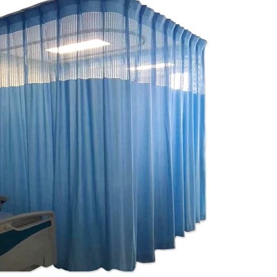 经编医用帘美容院遮光养老院隔离帘格子阻然抗菌成品隔帘窗帘批发图4