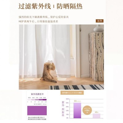 幻影纱帘透光不透人2025新款客厅阳台卧室隔断窗纱隔热白色窗纱帘图5