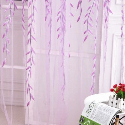 外贸胶印柳叶成品窗纱窗帘可定尺寸制速卖通亚马逊厂家批发图4