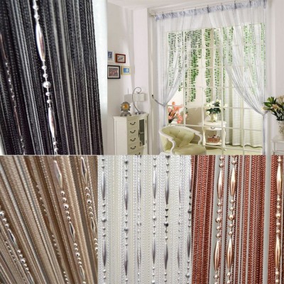 链条线帘外贸热卖门帘隔断珠帘韩式新中式成品跨境电商专供加密
