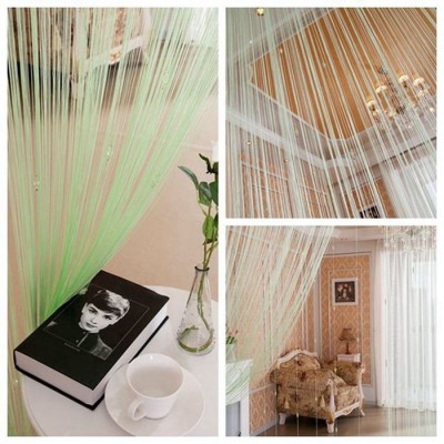 水晶线帘门帘挂帘隔断玄关韩式亚克力珠成品加密外贸热卖中式图3