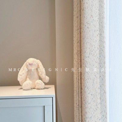 彩虹豆豆麻彩色窗帘雪尼尔奶油色双面提花儿童房布料批发厂图3